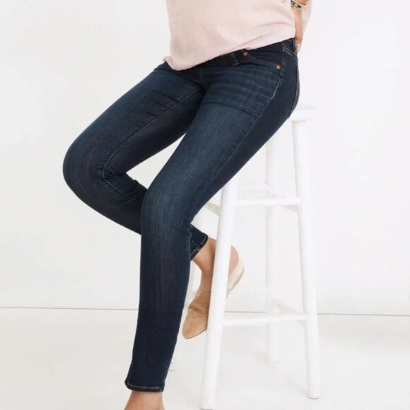 Madewell Maternity Side-Panel Skinny Jeans in Woodland Wash TENCEL Size 27 NWT - Picture 3 of 8